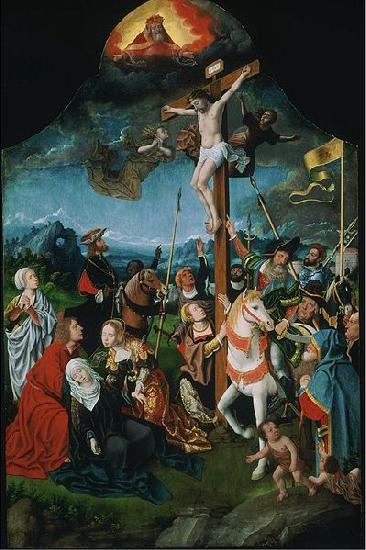 Jan Mostaert The Crucifixion oil painting image
